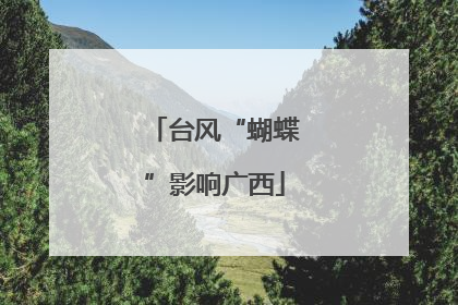 台风“蝴蝶”影响广西