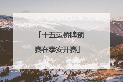 十五运桥牌预赛在泰安开赛