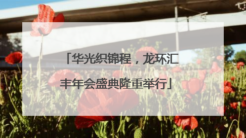 华光织锦程，龙环汇丰年会盛典隆重举行