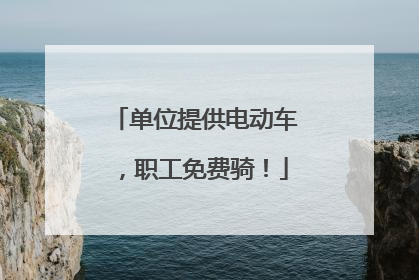 单位提供电动车，职工免费骑！
