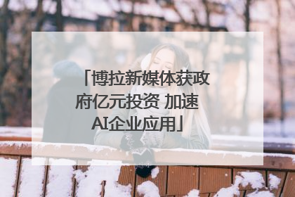 博拉新媒体获政府亿元投资 加速AI企业应用