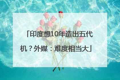 印度想10年造出五代机？外媒：难度相当大