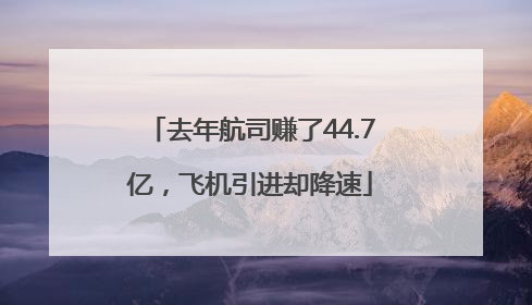 去年航司赚了44.7亿，飞机引进却降速