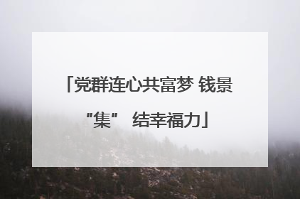 党群连心共富梦 钱景 “集” 结幸福力