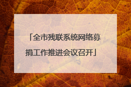 全市残联系统网络募捐工作推进会议召开