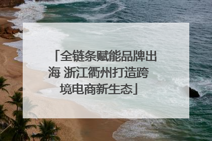 全链条赋能品牌出海 浙江衢州打造跨境电商新生态