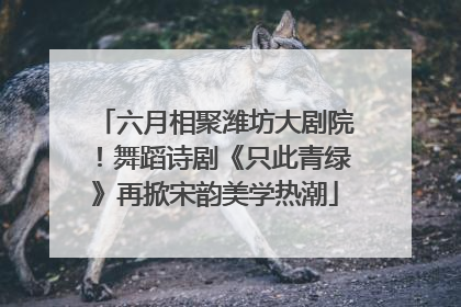 六月相聚潍坊大剧院！舞蹈诗剧《只此青绿》再掀宋韵美学热潮
