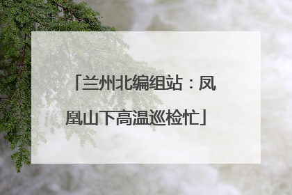 兰州北编组站：凤凰山下高温巡检忙