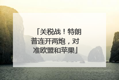 关税战！特朗普连开两炮，对准欧盟和苹果