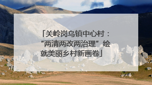 关岭岗乌镇中心村：“两清两改两治理”绘就美丽乡村新画卷