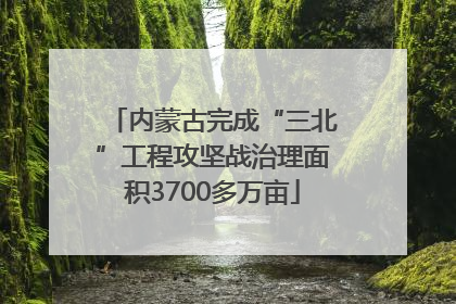 内蒙古完成“三北”工程攻坚战治理面积3700多万亩