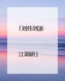 刘伟到浙江调研