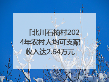 北川石椅村2024年农村人均可支配收入达2.64万元｜新闻发布最前线