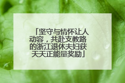 坚守与情怀让人动容，共赴支教路的浙江退休夫妇获天天正能量奖励