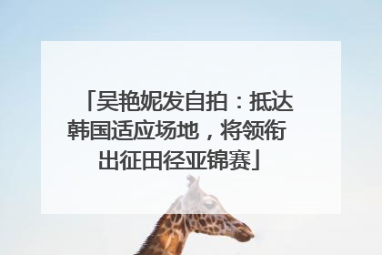 吴艳妮发自拍：抵达韩国适应场地，将领衔出征田径亚锦赛