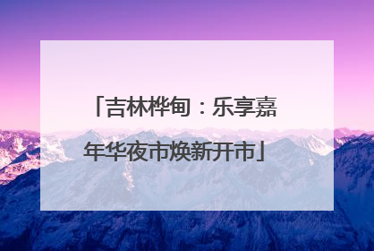 吉林桦甸：乐享嘉年华夜市焕新开市