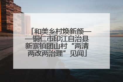 和美乡村焕新颜——铜仁市印江自治县新寨镇团山村“两清两改两治理”见闻