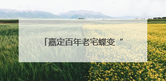 嘉定百年老宅蝶变“活态传承”新地标