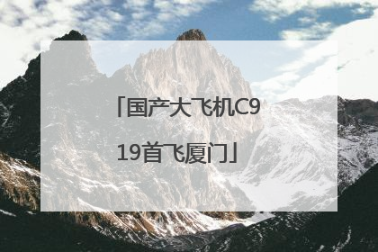 国产大飞机C919首飞厦门