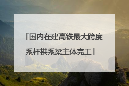 国内在建高铁最大跨度系杆拱系梁主体完工