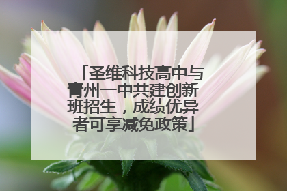 圣维科技高中与青州一中共建创新班招生，成绩优异者可享减免政策