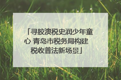 寻胶澳税史润少年童心 青岛市税务局构建税收普法新场景