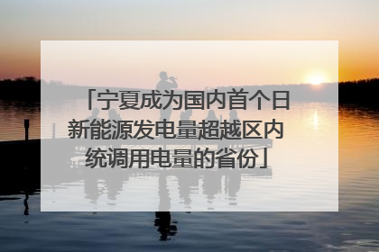 宁夏成为国内首个日新能源发电量超越区内统调用电量的省份