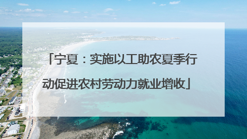 宁夏：实施以工助农夏季行动促进农村劳动力就业增收
