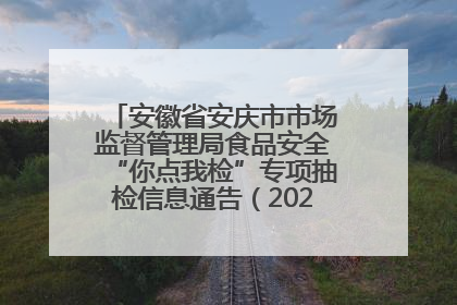 安徽省安庆市市场监督管理局食品安全“你点我检”专项抽检信息通告（2025年第27期）
