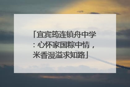 宜宾筠连镇舟中学：心怀家国粽中情，米香漫溢求知路
