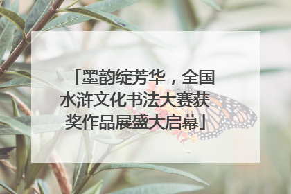 墨韵绽芳华，全国水浒文化书法大赛获奖作品展盛大启幕