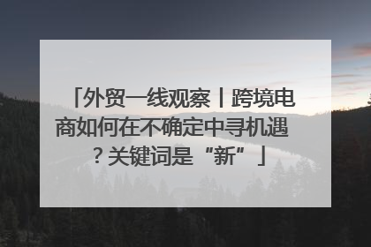 外贸一线观察丨跨境电商如何在不确定中寻机遇？关键词是“新”