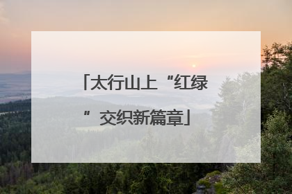 太行山上“红绿”交织新篇章