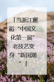 当浙江邂逅“中国文化第一展” 老技艺变身“新国潮”