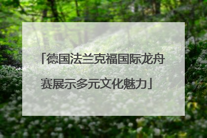 德国法兰克福国际龙舟赛展示多元文化魅力