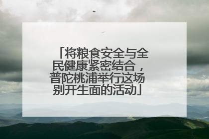 将粮食安全与全民健康紧密结合，普陀桃浦举行这场别开生面的活动