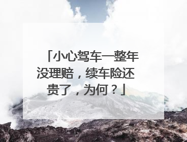 小心驾车一整年没理赔，续车险还贵了，为何？