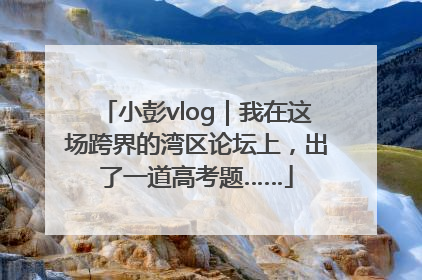 小彭vlog｜我在这场跨界的湾区论坛上，出了一道高考题……
