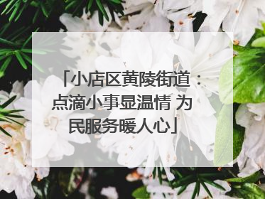 小店区黄陵街道：点滴小事显温情 为民服务暖人心