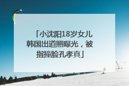 小沈阳18岁女儿韩国出道照曝光，被指撞脸孔孝真