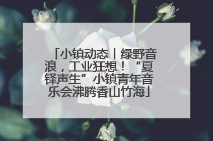 小镇动态丨绿野音浪，工业狂想！“夏铎声生”小镇青年音乐会沸腾香山竹海