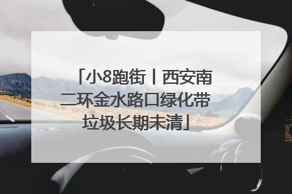小8跑街丨西安南二环金水路口绿化带垃圾长期未清
