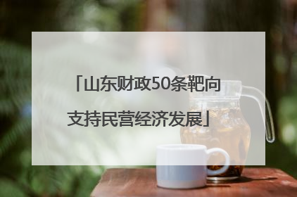 山东财政50条靶向支持民营经济发展