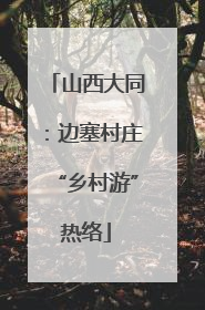 山西大同：边塞村庄“乡村游”热络