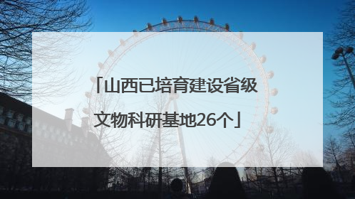 山西已培育建设省级文物科研基地26个