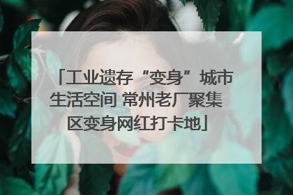 工业遗存“变身”城市生活空间 常州老厂聚集区变身网红打卡地
