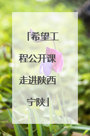 希望工程公开课走进陕西宁陕