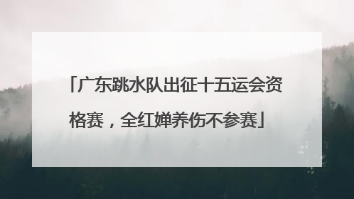 广东跳水队出征十五运会资格赛，全红婵养伤不参赛