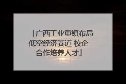 广西工业重镇布局低空经济赛道 校企合作培养人才