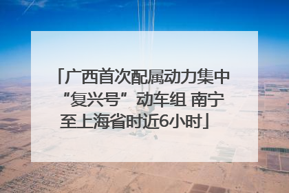 广西首次配属动力集中“复兴号”动车组 南宁至上海省时近6小时